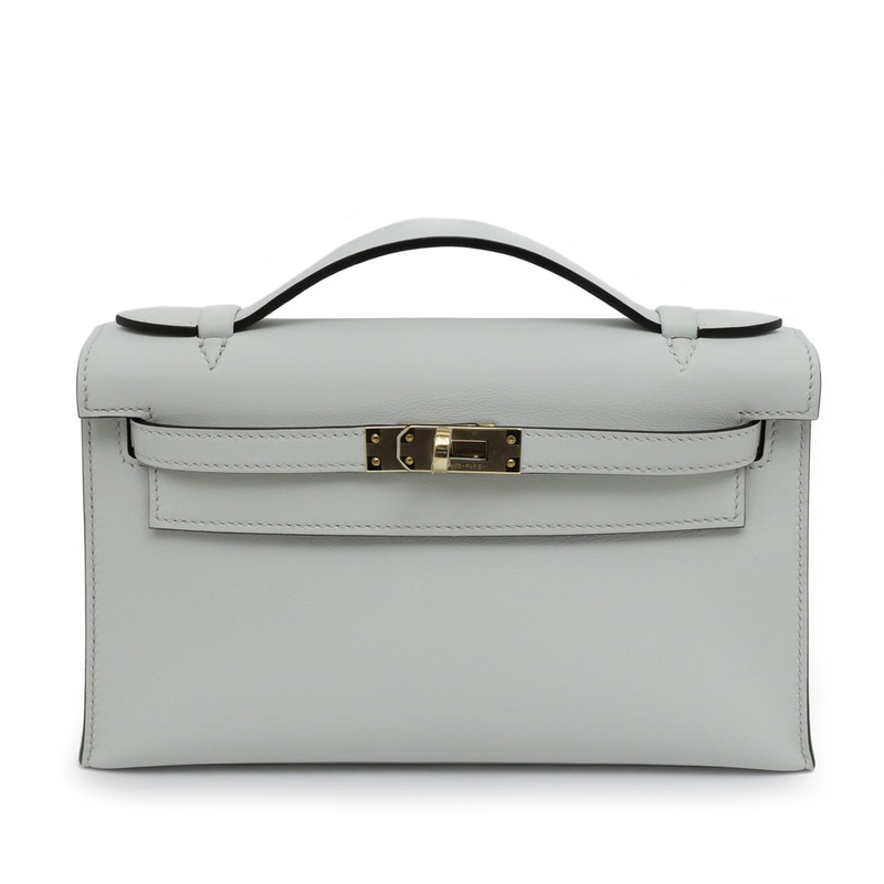 名東】【HERMES】エルメス ポシェットケリー グリプラチナ シャンパン