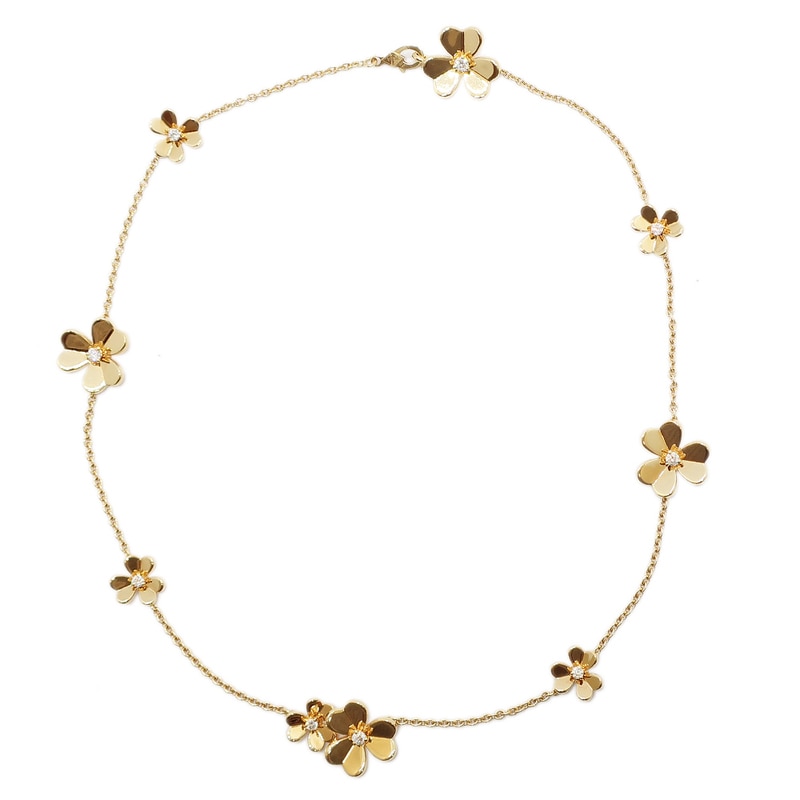 ��ŷ��ۡ�VAN CLEEF&ARPELS�ۥ����󥯥꡼�ա������ڥ� �ե������ �ͥå��쥹 9�ե� 750YG ���奨�꡼ VCARD31500 �ͥå��쥹 ���������š�