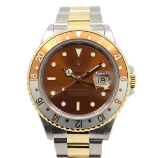 【栄】【ROLEX】ロレックス GMTマスターII 16713 ブラウン SS YG E番 自動巻 メンズ腕時計 男【OH済】【仕上げ済】【中古】