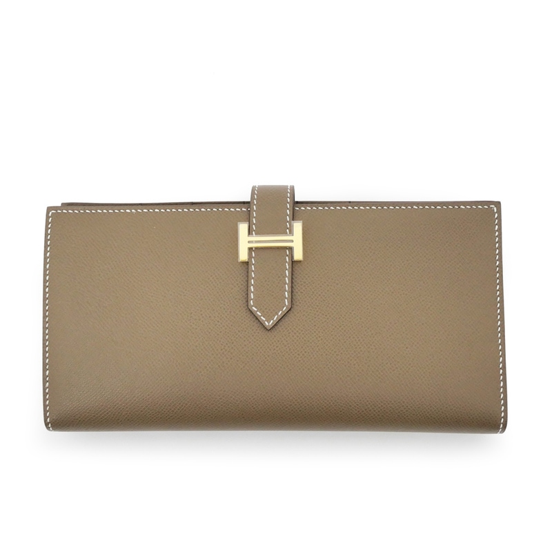 名東】【HERMES】エルメス ベアンスフレ エトゥープ ゴールド金具