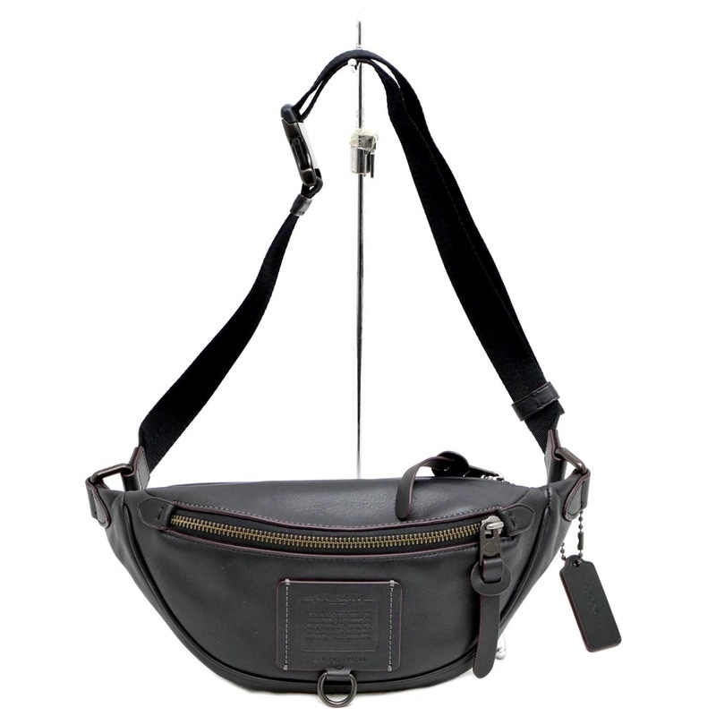 名東】【COACH】コーチ ボディバッグ E1961-76188 ブラック 黒 レザー