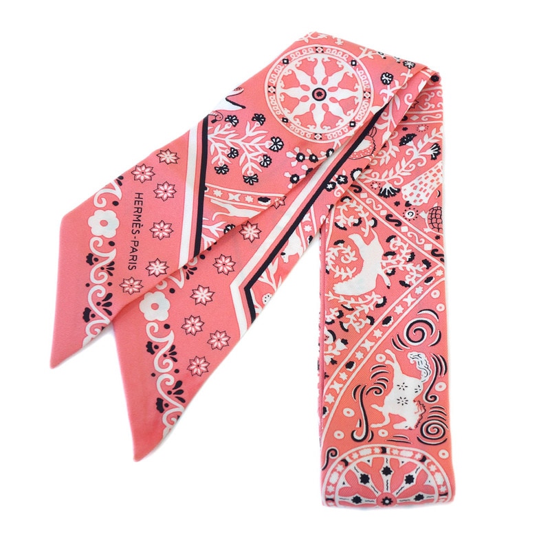 栄】【HERMES】エルメス スカーフ ツイリー PEUPLE DU VENT 風の民