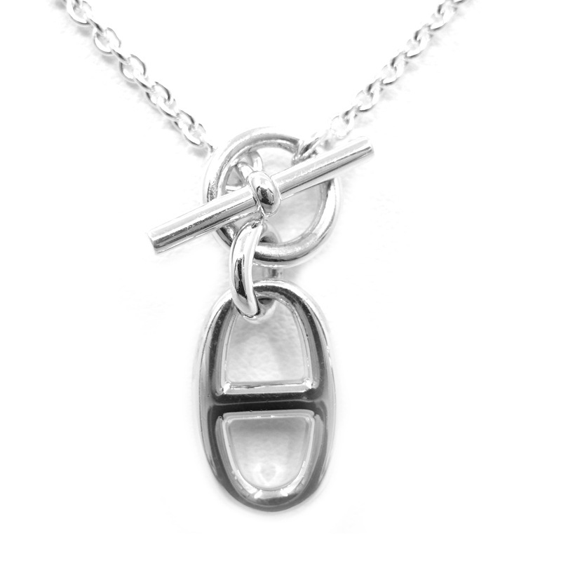 �ڱɡۡ�HERMES�ۥ���᥹ �ͥå��쥹 �������̥��󥯥� �ե����ɡ��� ��43.5cm Ag925 ����С� ���������꡼ ���奨�꡼ ��ǥ������ڿ��ʡۡ�̤���ѡۡ���š�