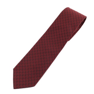 【天白】【GUCCI】グッチ ネクタイ レッド系 赤系 シルク100％ 総柄 ドット 336414 4B002 メンズ ファッション 美品【中古】