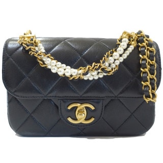 �ڱɡۡ�CHANEL�ۥ���ͥ� �ߥ˥ޥȥ�å� ���������Хå� �쥶�� �ѡ��� BK GD��� �����ॷ�ꥢ�� ���������Хå� ��ǥ����� Ȣ ��¸�ޡ���š�