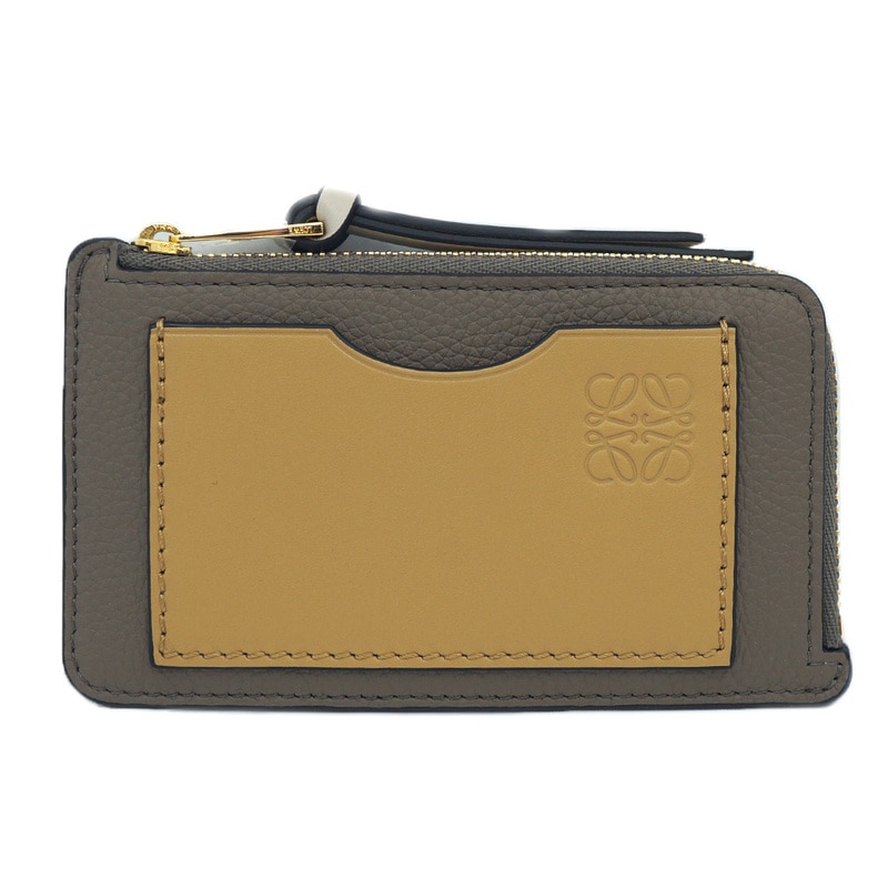 栄】【LOEWE】ロエベ C660Z40X07 コインカードホルダー レザー TAUPE