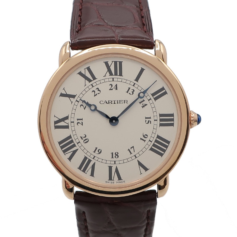 天白】【CARTIER】カルティエ ロンド ルイ W6800251 腕時計 K18PG
