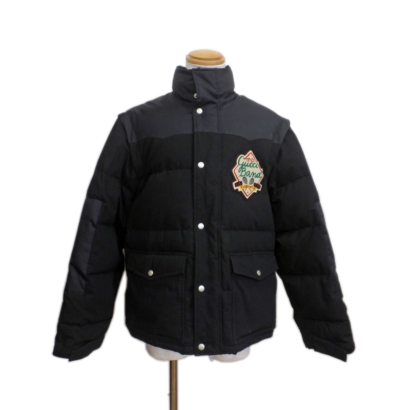 ��ŷ��ۡ�GUCCI�ۥ��å� �����󥸥㥱�å� �֥�å� 641311 Z8AMD ������ɽ��44 PTTCH LOGO ��� ���ѥ�� �������� ������š�