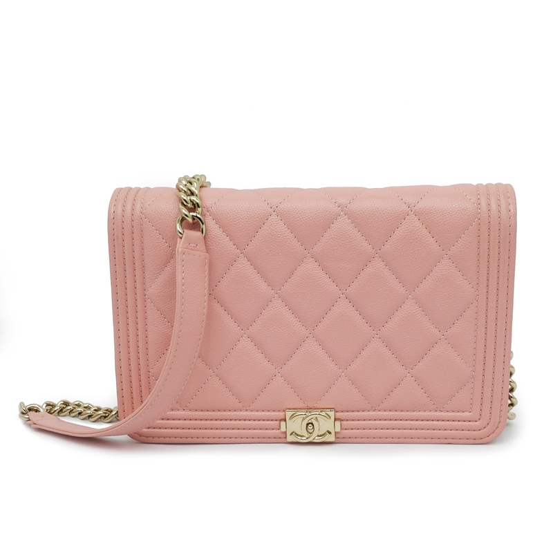 名東】【CHANEL】シャネル ボーイシャネル チェーンウォレット AP1117