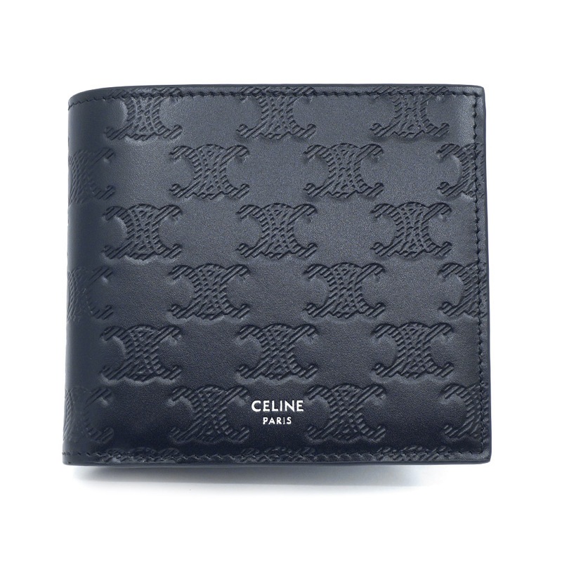 セリーヌ バイフォールドウォレット ネイビー 栄】【CELINE】セリーヌ バイフォールドウォレット トリオンフ 二