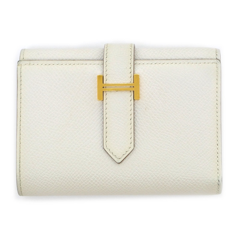 名東】【HERMES】エルメス ベアンコンビネ グリペール ホワイト系 白