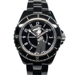 ��̾�Ų��ۡ�CHANEL�ۥ���ͥ� J12 �ޥɥ⥢���� ��ѥ��� H7609 �֥�å�����ߥå� ��ư�� ����ӻ��� �ˡ���š�