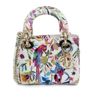 ��̾��ۡ�CHRISTIAN DIOR�ۥ��ꥹ�����ǥ������� ��ǥ��ǥ������� �ߥ� �ۥ磻�� �ӡ��� �ɽ� �ץ��� Ļ �ϥ�� �Хå� �������� 2way ��ǥ���������š�