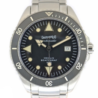 【栄】【EBERHARD】エベラール スカフォグラフ 300 MCMLIX 41034.VS.CAD ブラック 腕時計 SS 自動巻き メンズ【未使用】【中古】
