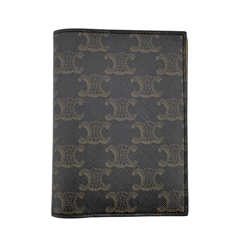 セリーヌ  トリオンフキャンバストランプ手帳ケース 中古 BS99 名東】【CELINE】セリーヌ トリオンフ パスポートケース ダーク