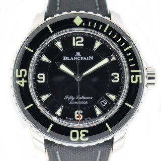 �ڱɡۡ�BLANCPAIN�ۥ֥��ѥ� �ե��եƥ��ե����ॹ 5015-1130-52A �֥�å� �ӻ��� SS �����륭���Х� ��ư���� ��󥺡���š�