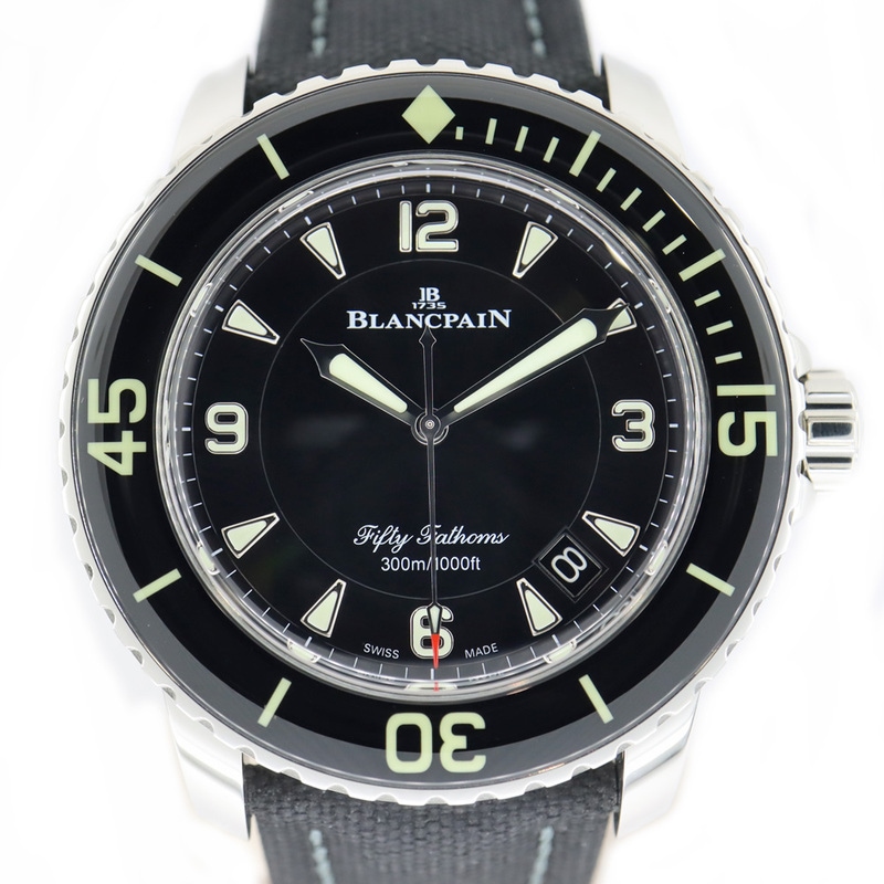 �ڱɡۡ�BLANCPAIN�ۥ֥��ѥ� �ե��եƥ��ե����ॹ 5015-1130-52A �֥�å� �ӻ��� SS �����륭���Х� ��ư���� ��󥺡���š�