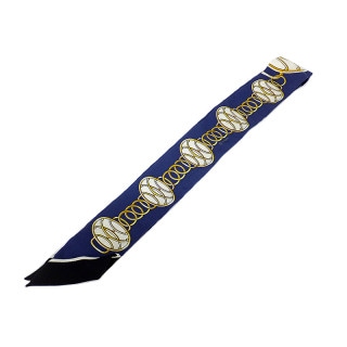 ��ŷ��ۡ�HERMES�ۥ���᥹ �ĥ��꡼ �ͥ��ӡ� Lift Profile twilly Marine Noir Gold ��եȥץ��ե����� �ͥ��ӡ�������� ������ʪ����š�