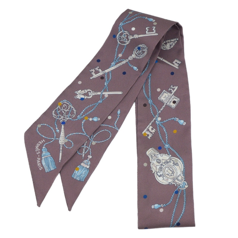 �ڱɡۡ�HERMES�ۥ���᥹ Les Cles a Pois �쥯�쥢�ݥ� �ĥ��꡼ �������� ��ܥ� ���륯100�� ���졼�� �ޥ�����顼 ��ʪ ����¾ Ȣ����š�