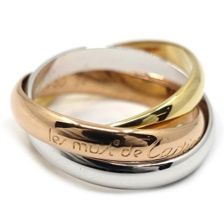 �ڱɡۡ�CARTIER�ۥ���ƥ��� K18YG WG PG �ȥ�˥ƥ� 3���顼 ��� ���� 750YG ���奨�꡼ ��ǥ����� ��� �϶�ڻž夲�ѡۡ���š�