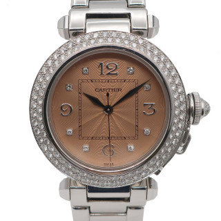 ��ŷ��ۡ�CARTIER�ۥ���ƥ��� �ѥ��� �ӻ��� ������٥��� AU750WG �ۥ磻�ȥ������ �������ԥ� ��ư���� 2308 K18����š�