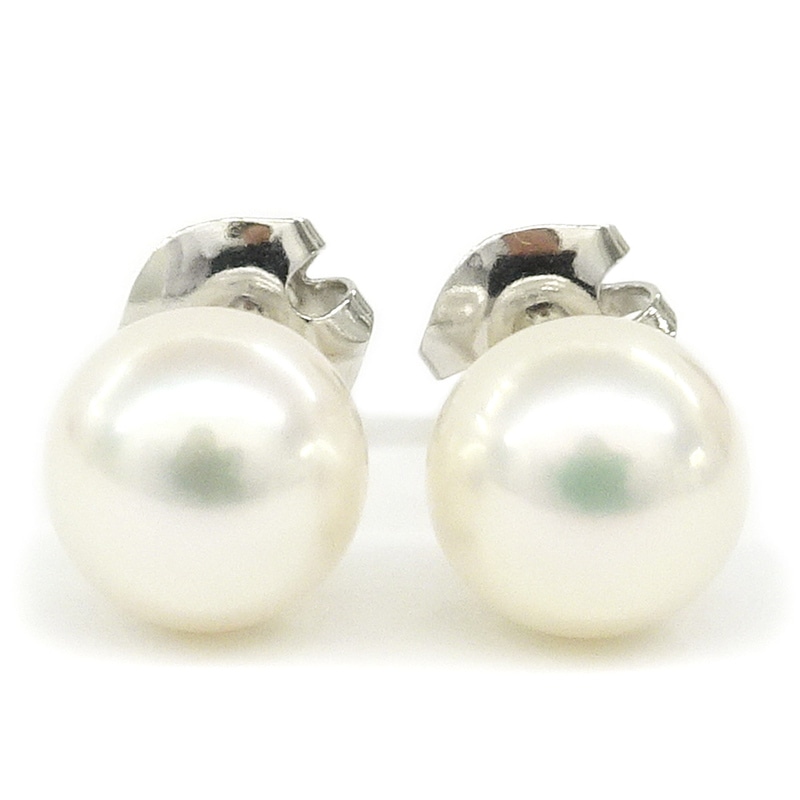 栄】【TASAKI】タサキ ピアス あこや真珠 パール 約7.7mm K18WG E-P750