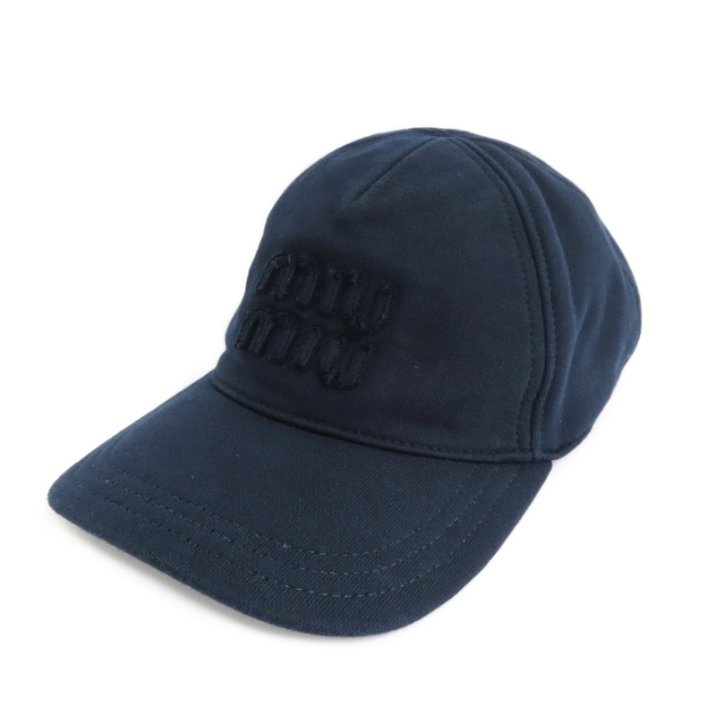 ��̾�Ų��ۡ�MIUMIU�ۥߥ奦�ߥ奦 �١����ܡ��� ����å� 5HC179 AC30 �ͥ��ӡ� M 58cm ���åȥ� ˹�� ��ʪ ��ǥ���������š�