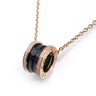 �ڱɡۡ�BVLGARI�ۥ֥륬�� K18PG B-Zero1 �ӡ�������� �ͥå��쥹 750PG ��������� ����ߥå�  �֥�å� ���奨�꡼ �ڥ����ȡڻž夲�ѡۡ���š�