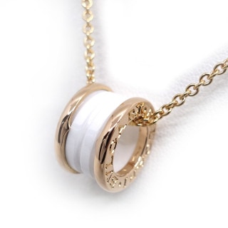 �ڱɡۡ�BVLGARI�ۥ֥륬�� K18PG B-Zero1 �ӡ�������� �ͥå��쥹 750PG ����ߥå�  �ۥ磻�� ���奨�꡼ �ڥ����ȡڻž夲�ѡۡ���š�