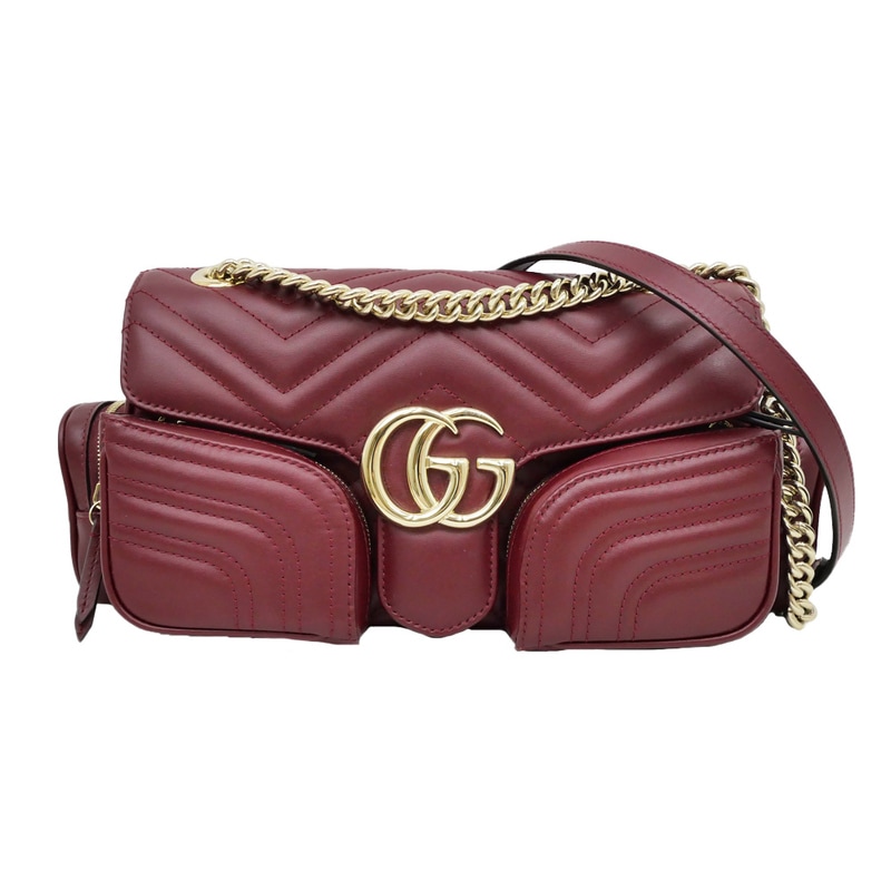 名東】【GUCCI】グッチ GGマーモント マルチポケットチェーン