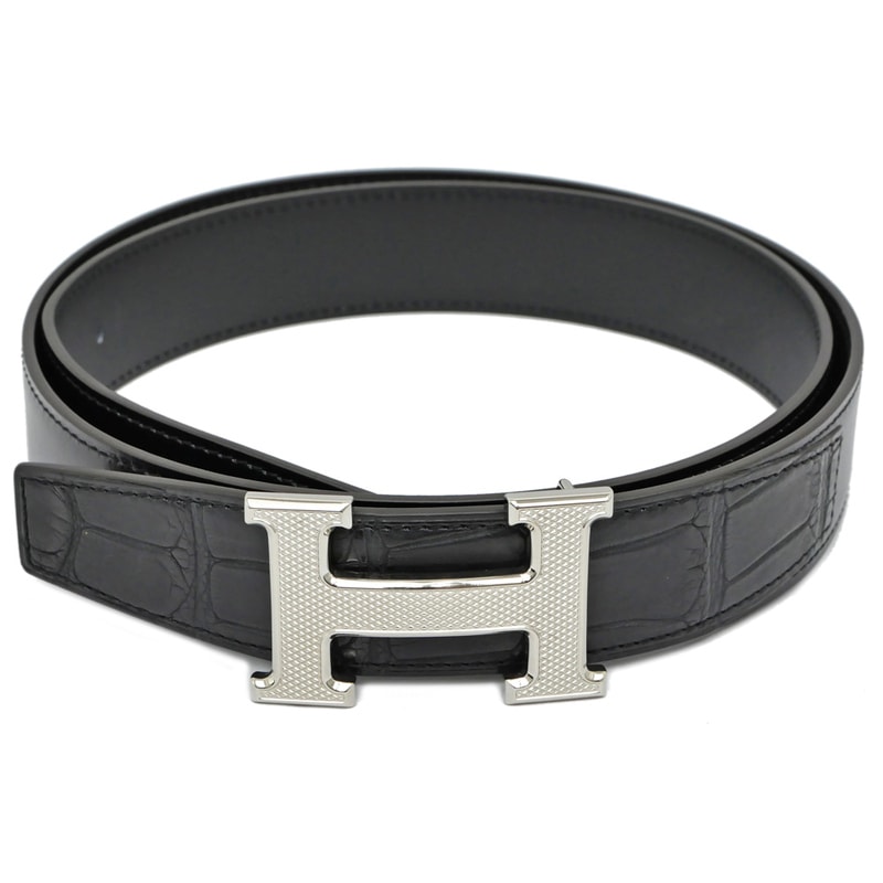 名東】【HERMES】エルメス ベルトバックル Hギヨシェ 32mm 90cm