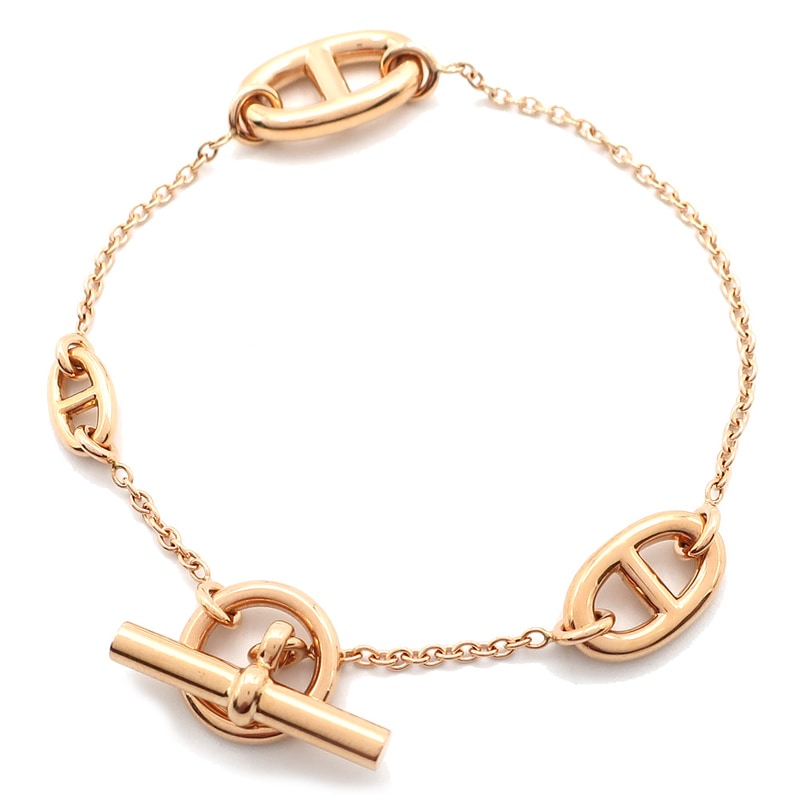 天白】【HERMES】エルメス ブレスレット シェーヌダンクル ファラン