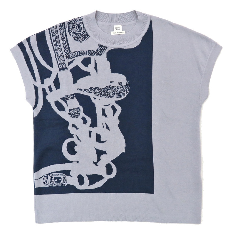 名古屋】【HERMES】エルメス ニットトップス 5E2685DA ノースリーブ 名古屋】【HERMES】エルメス ニットトップス 5E2685DA ノースリーブ