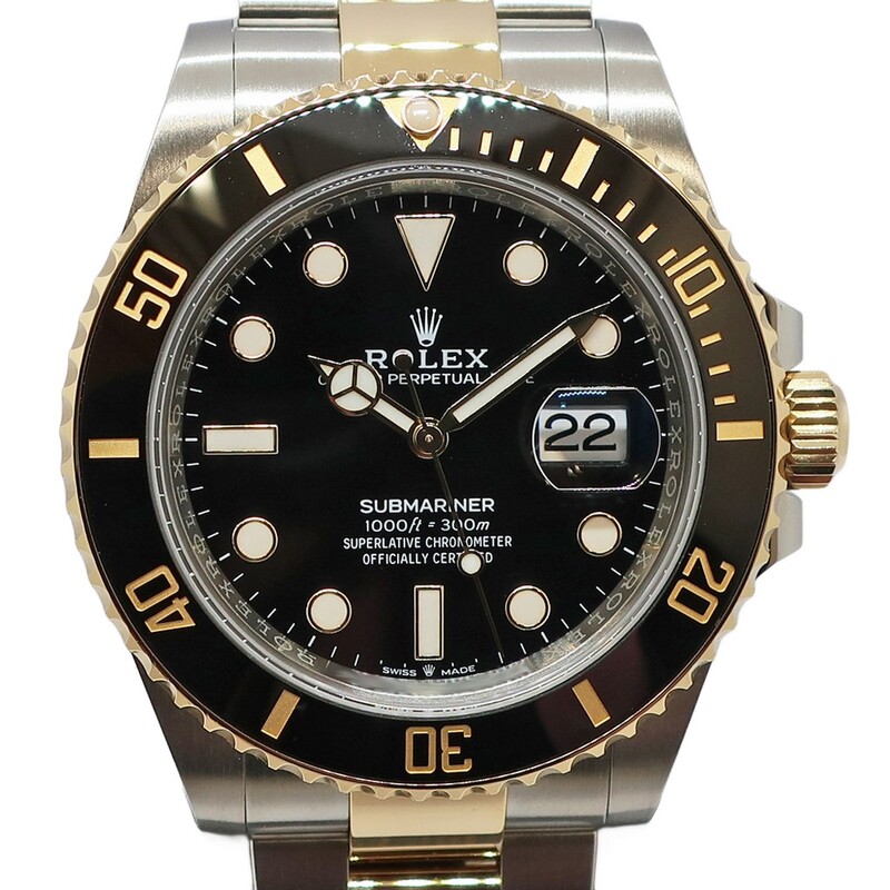 ��ŷ��ۡ�ROLEX�ۥ���å��� ���֥ޥ꡼�ʥǥ��� 126613LN �֥�å� ������ SS YG ��� �ӻ��� ��ư���� 2023ǯ �ݾڽ��դ��ڻž夲�Ѥߡۡ���š�