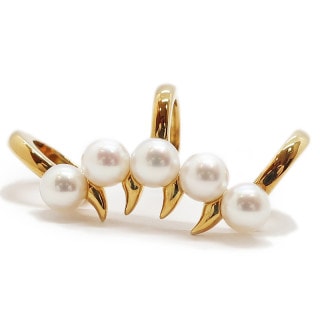 【天白】【TASAKI】タサキ デインジャー スコーピオン イヤーカフ 750 パール E-3945-18KYG あこや真珠 レディース ジュエリー イエローゴールド【中古】