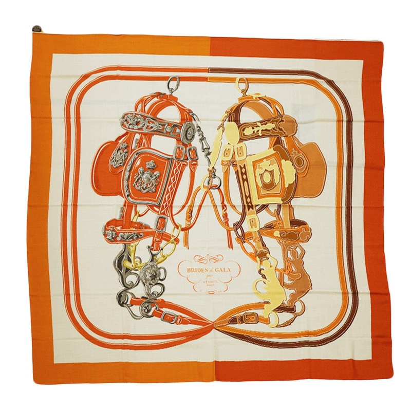 �ڱɡۡ�HERMES�ۥ���᥹ 243940S ���쥸������140 Brides de Gala Applique Pique ����� �������� �����ߥ� ���륯 ��Ƚ ������ ����¾ Ȣ����š�