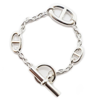 【天白】【HERMES】エルメス ファランドール SH ブレスレット シェーヌダンクル Ag925 ジュエリー シルバー SV チェーン レディース【新品】【未使用】【中古】