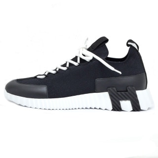 ��̾��ۡ�HERMES�ۥ���᥹ ���ˡ����� ��ե� ������37 1/2 24-24.5cm �֥�å� �ۥ磻�� ����� �˥å� ������ �Υ�� ��ǥ����� ���ڿ��ʡۡ�̤���ѡۡ���š�