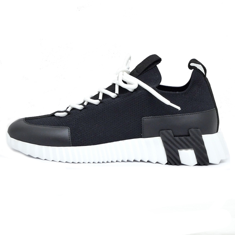 新品未使用エルメススニーカー　スターター　グレー/黒/赤 メッシュ素材サイズ40 名東】【HERMES】エルメス スニーカー リフト サイズ37 1/2 24-24.5cm