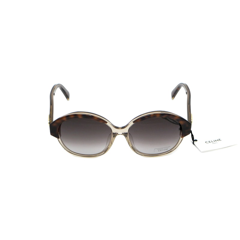 名東】【CELINE】セリーヌ サングラス クリア ブラウン ゴールド金具