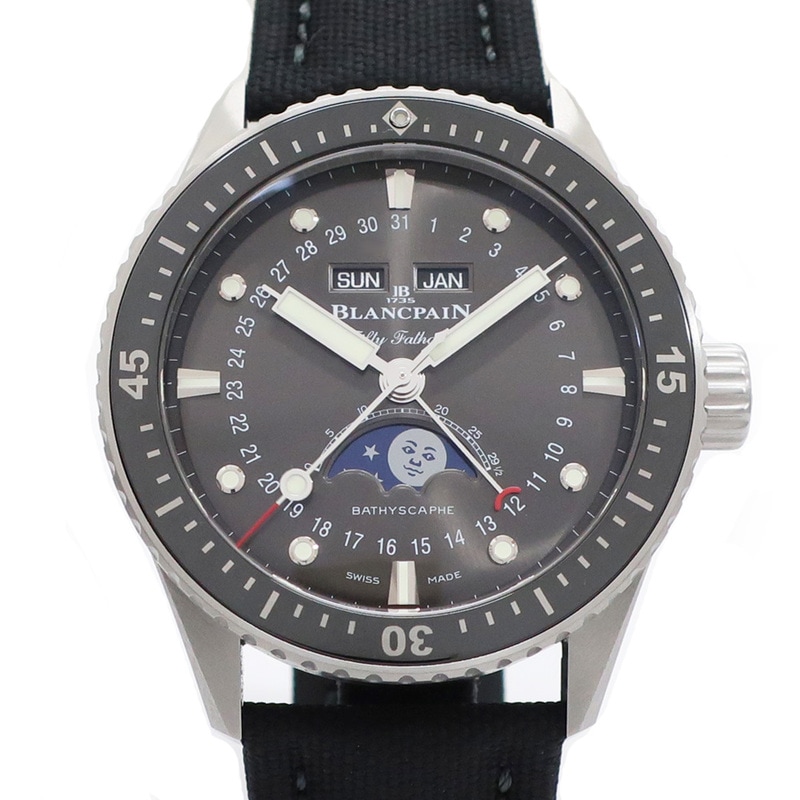 ��ŷ��ۡ�BLANCPAIN�ۥ֥��ѥ� �ե��եƥ��ե����ॹ�Х��������� ����ץ꡼�ȥ������� �ࡼ��ե����� 5054-1110-B52A 43mm ��ƥ����졼 ��� �ӻ��� ��ư������š�