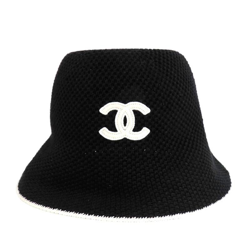 名古屋】【CHANEL】シャネル クロシェ編み バケットハット AAA719 25C