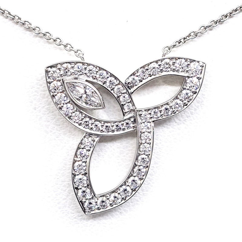 �ڱɡۡ�HARRY WINSTON�ۥϥ꡼�����󥹥ȥ� Pt950 ��꡼���饹���� ��������� �ͥå��쥹 ���奨�꡼ PEDPMQRFLC�ڻž夲�ѡۡ���š�