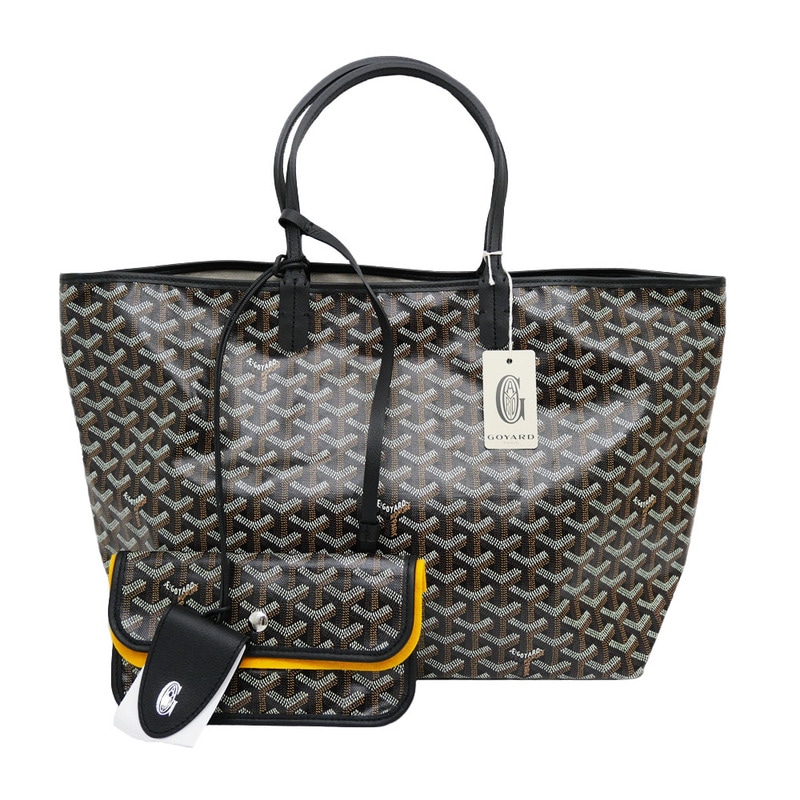名東】【GOYARD】ゴヤール サンルイPM ブラック クリップ付き