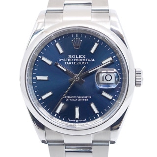 【栄】【ROLEX】ロレックス 腕時計 デイトジャスト 36 126200 ブライトブルー SS 自動巻き ランダムシリアル メンズ【中古】