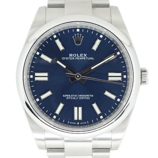 �ڱɡۡ�ROLEX�ۥ���å��� �����������ѡ��ڥ��奢��41 124300 �֥饤�ȥ֥롼 ���ƥ�쥹 ��ư���� �������� 2024ǯ �ӻ��� ��󥺡���š�