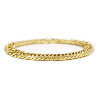 【栄】【JEWELRY】ブレスレット K18 8面トリプル 喜平 ダイヤモンド0.33ct 約29.4g 約18.0cm キヘイ イエローゴールド メンズ【中古】