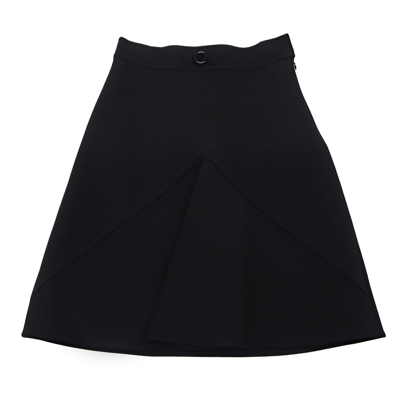 名東】【HERMES】エルメス スカート BK ブラック 黒 38サイズ レーヨン