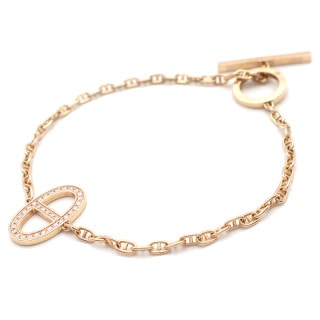 【天白】【HERMES】エルメス ブレスレット シェーヌダンクル コントゥール ST K18PG 750 ピンクゴールド ジュエリー レディース 【中古】