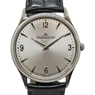 【天白】【JAEGER LECOULTRE】ジャガールクルト マスターウルトラスリム 38 Q1348420 SS レザー シルバー 手巻き メンズ 腕時計【中古】